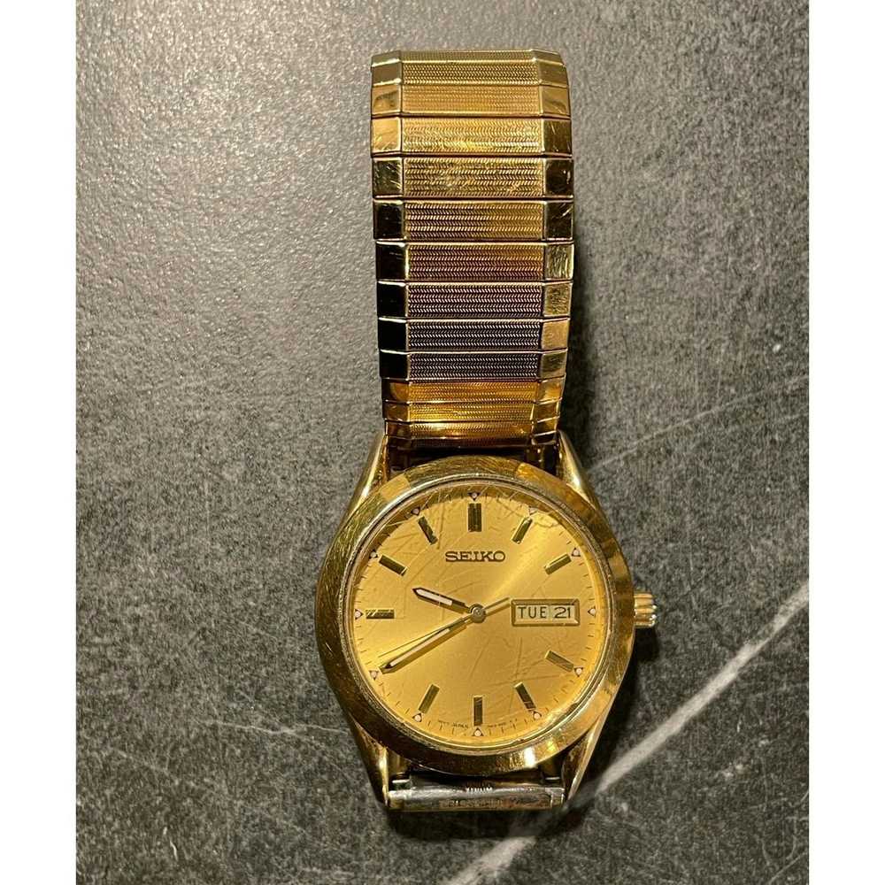 Seiko × Vintage × Watch Vintage Gold Tone Seiko 7… - image 2