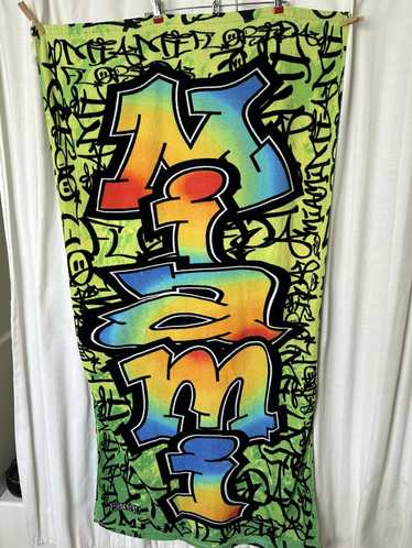 Other Towel: miami Graffiti street art beach towe… - image 1