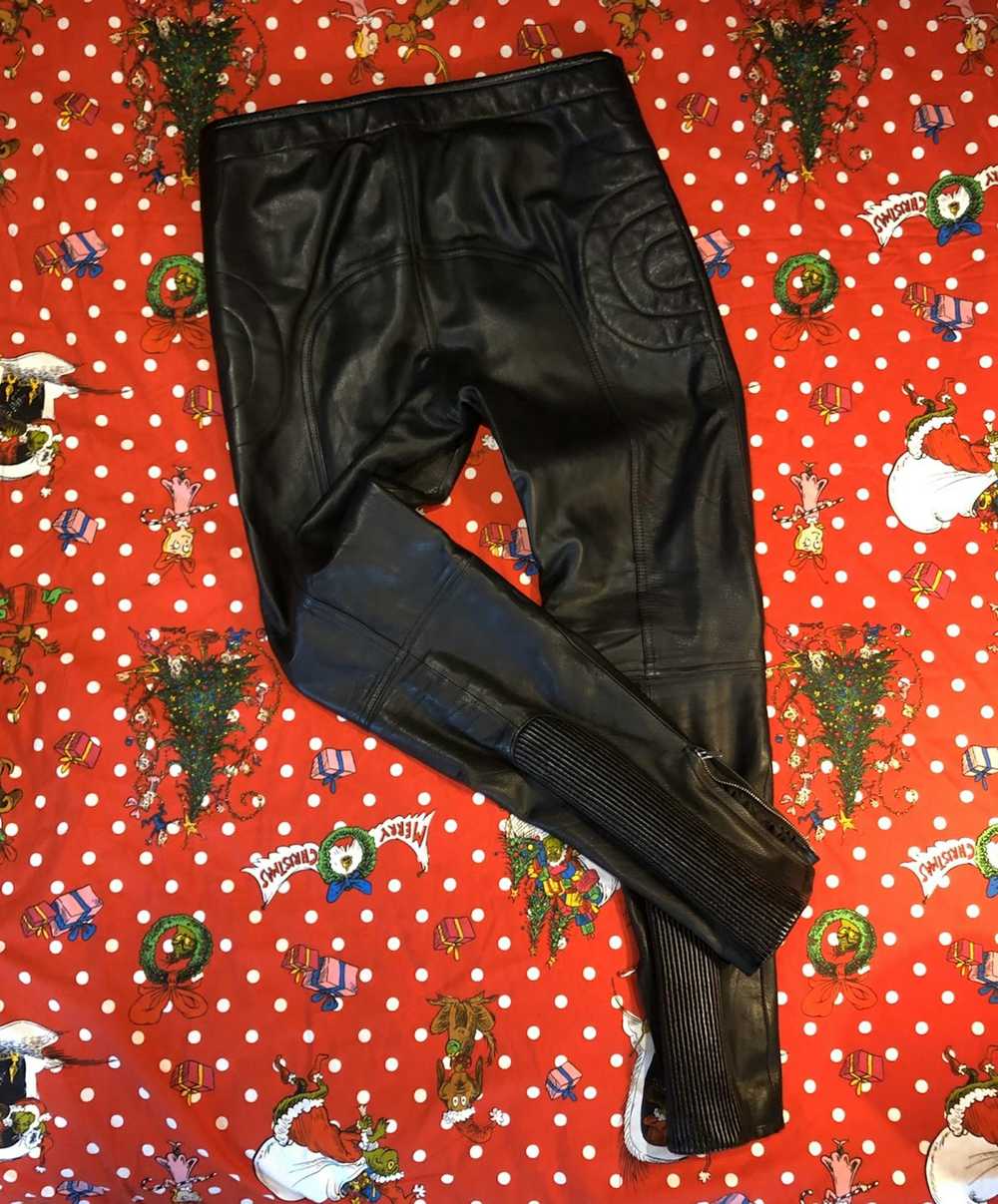 H&m moschino leather outlet pants