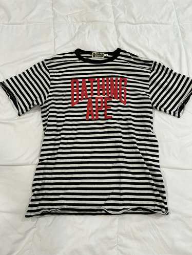 Bape NYC Logo Striped Tee