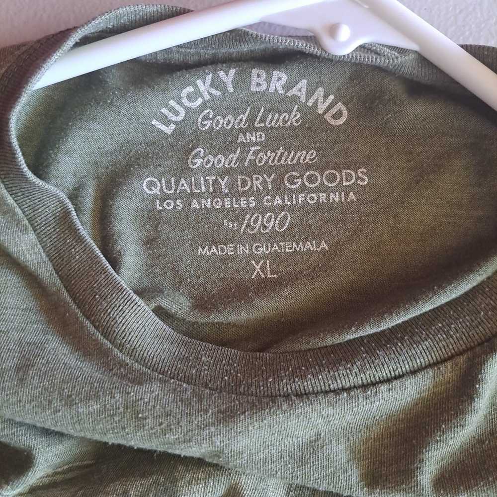 Lucky Brand T Shirt Medium Rooted on Rock & Roll … - image 3