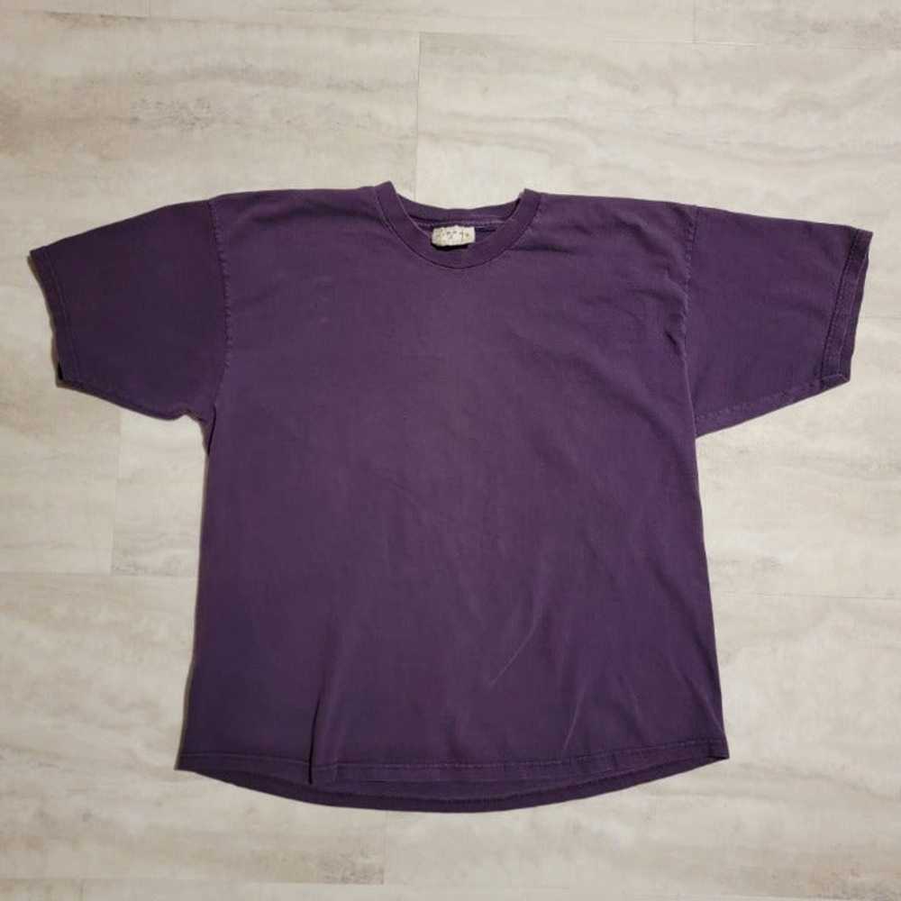 Vintage Heavyweight Purple Cotton T-Shirt by Ride… - image 1