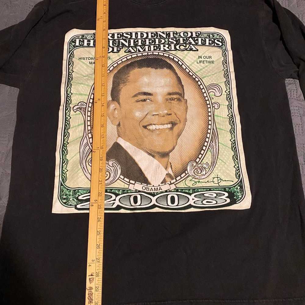 Vtg Obama Dollar Bill Longsleeve Shirt - image 3