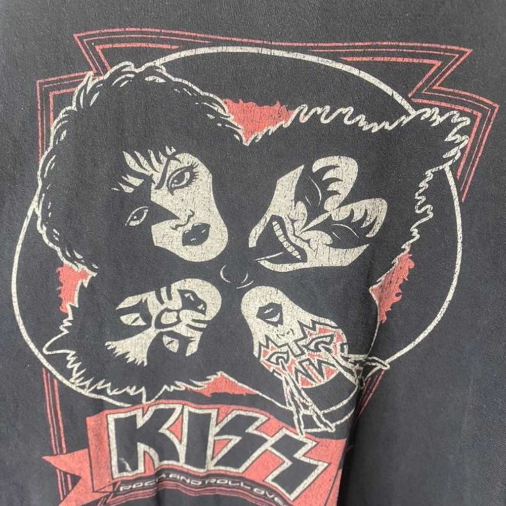 KISS rock and roll over vintage shirt - image 2