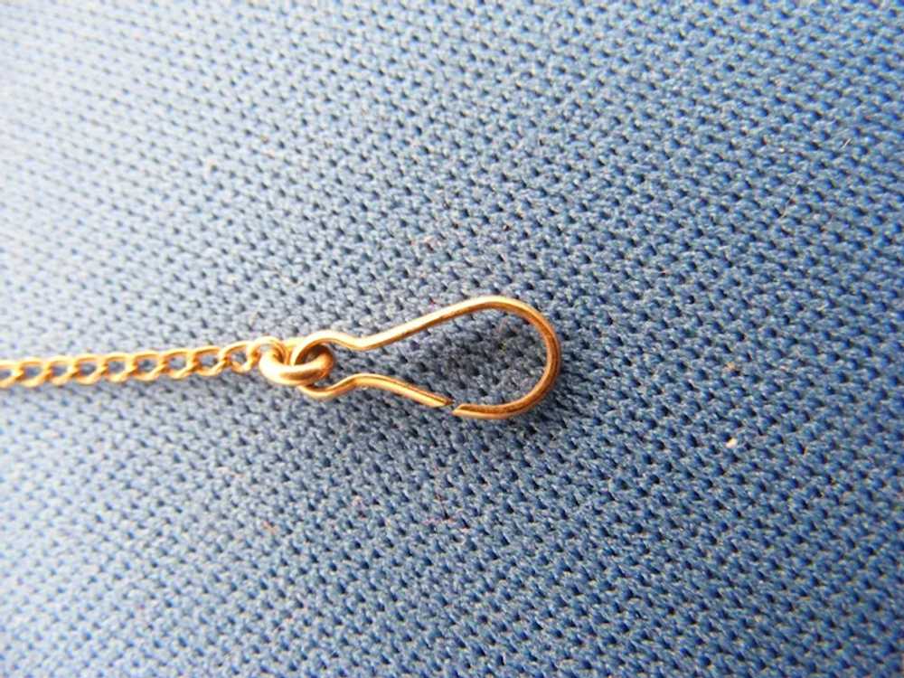Victorian GF Hair Pin Chain for Pince Nez Heart S… - image 4