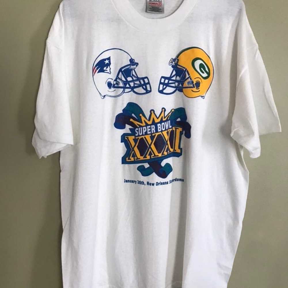 Vintage Superbowl XXXl Shirt Patriots Green Bay - image 1