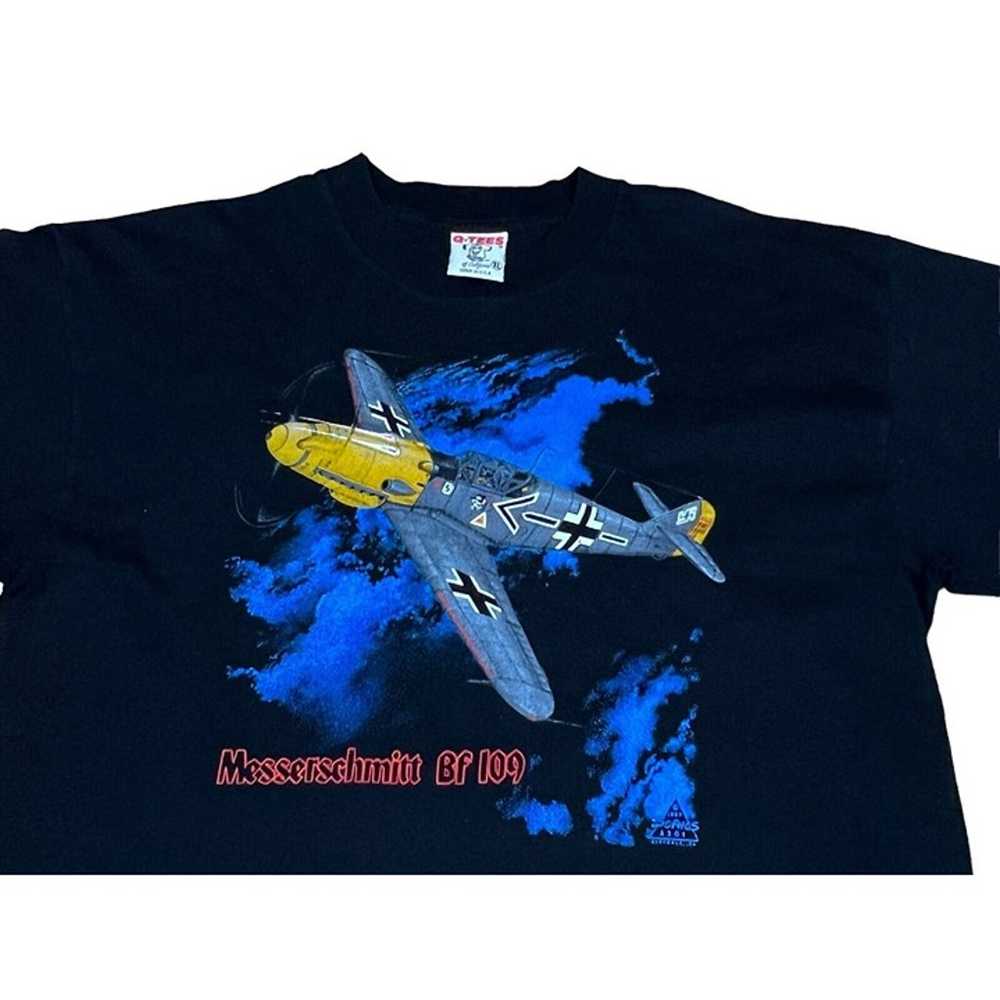 Vintage WWII Messerschmitt Bf 109 Bomber Shirt Bl… - image 1