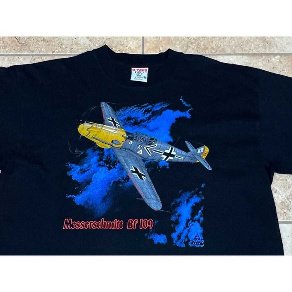 Vintage WWII Messerschmitt Bf 109 Bomber Shirt Bl… - image 5