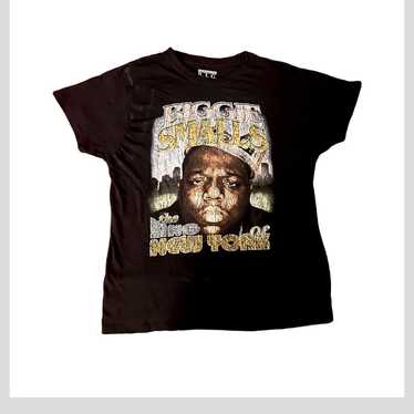 Vintage BIGGIE SMALLS “JUICY” Rap Lyrics Black Brooklyn Mint T