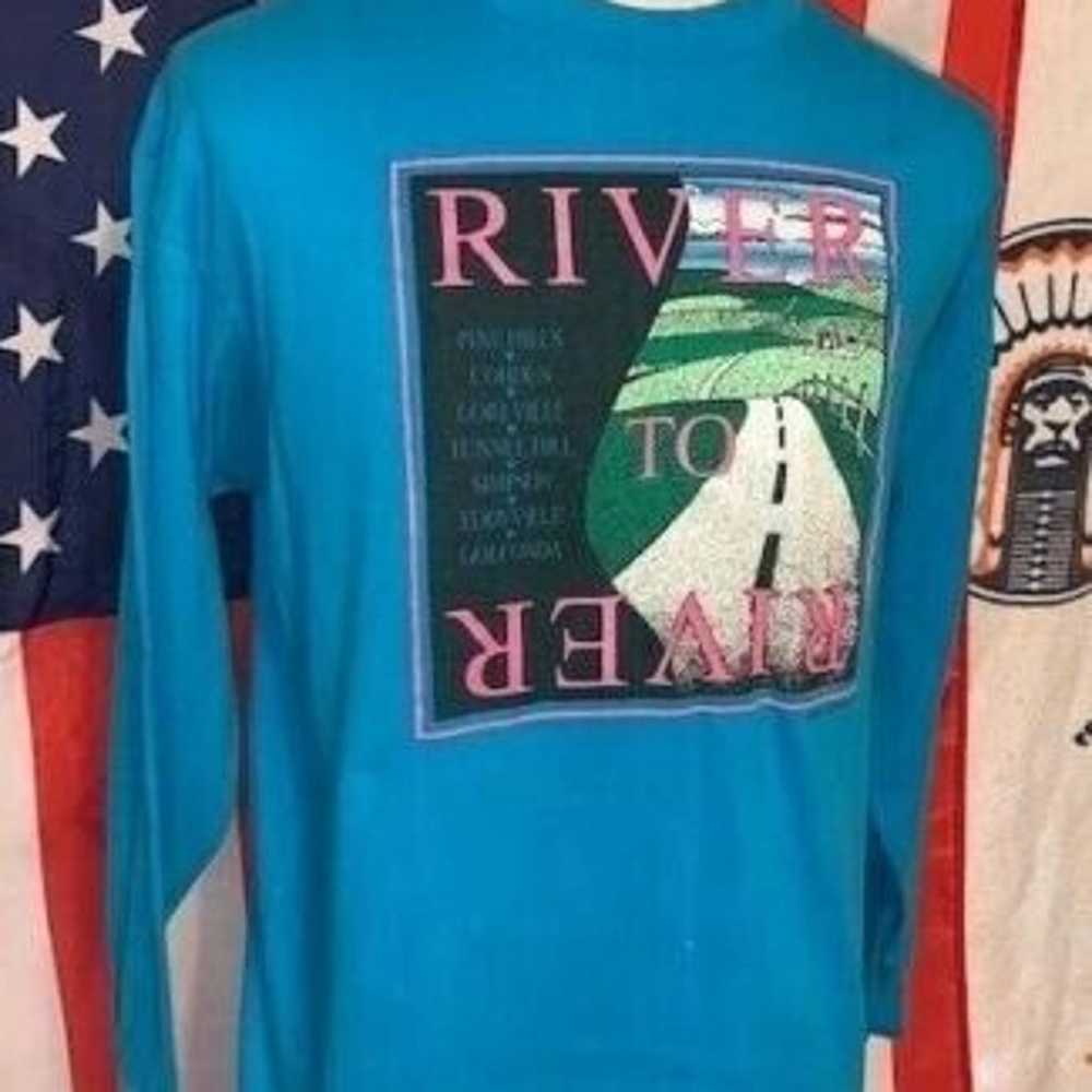 VTG 90s Teejays Illinois River to River Relay L/S… - image 2