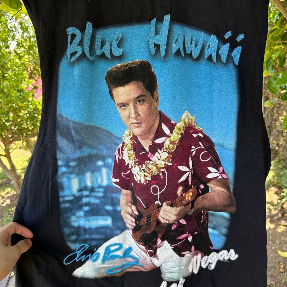 Vintage black Hawaii elves Presley tank - image 2
