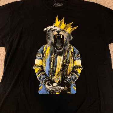 Popular poison king lion graphic t shirt