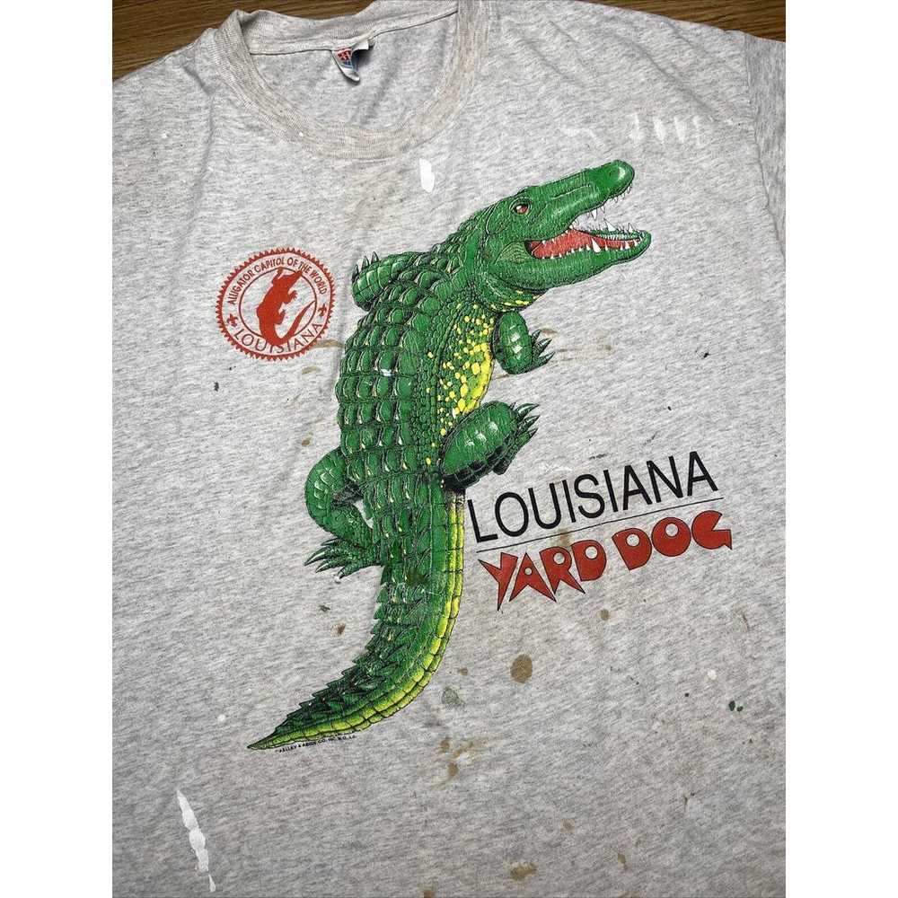 Vintage Grey XL Louisiana Yard Dog T-Shirt Alliga… - image 2