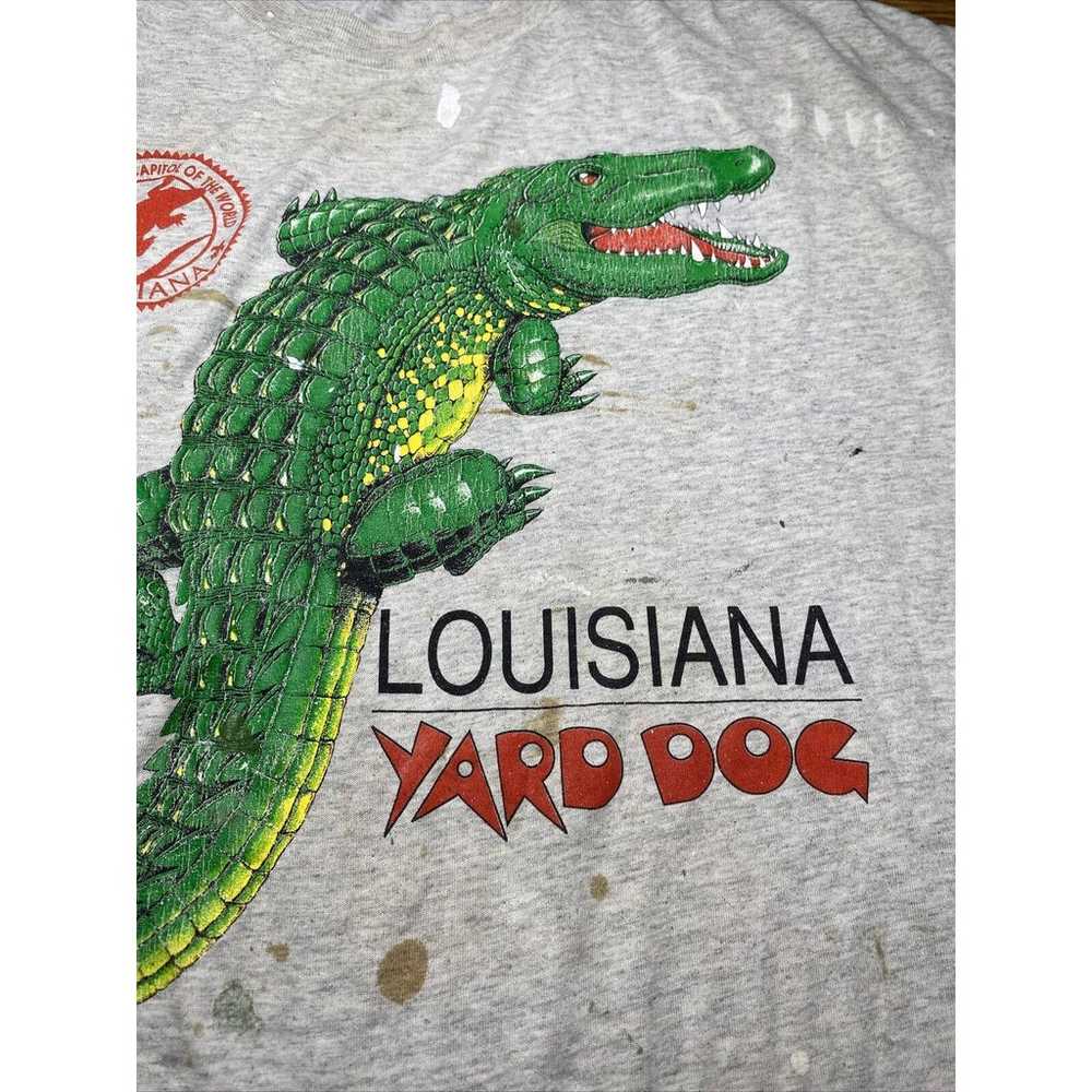 Vintage Grey XL Louisiana Yard Dog T-Shirt Alliga… - image 6