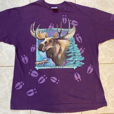 vintage t shirt nature moose