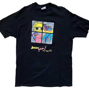 Vintage 90s Black Jazzercise Single Stitch T-Shirt - Large Cotton