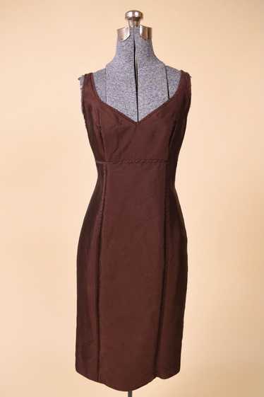 Brown Silk/Cotton Tank Midi Dress by Talbots, S