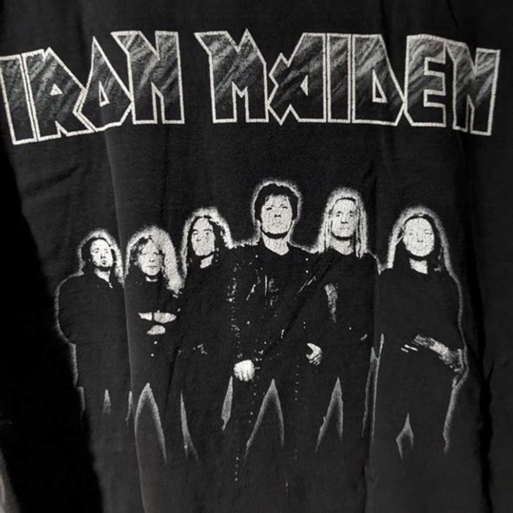 Vintage Y2K Iron Maiden The Trooper Band Tour Bla… - image 5