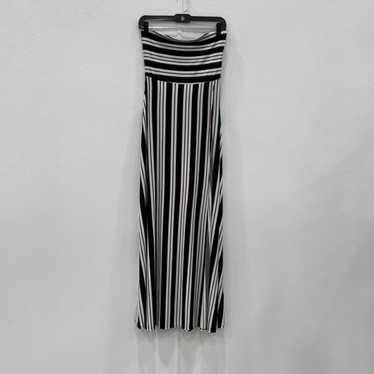 STRAPLESS STRIPED TOP - Black / White