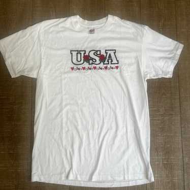 Vintage Early 1990s “USA” Embroidered Shirt