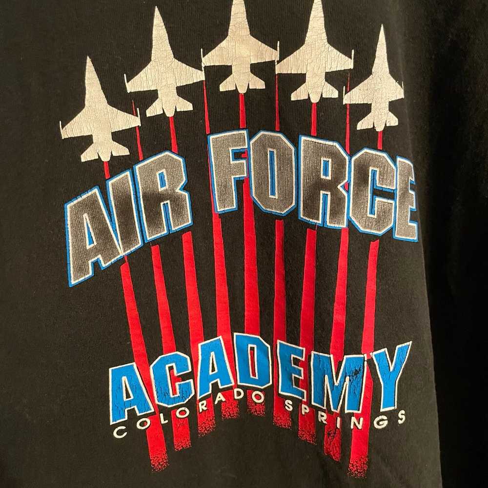 Vtg AIR FORCE ACADEMY Shirt Mens XL  Black Colora… - image 2