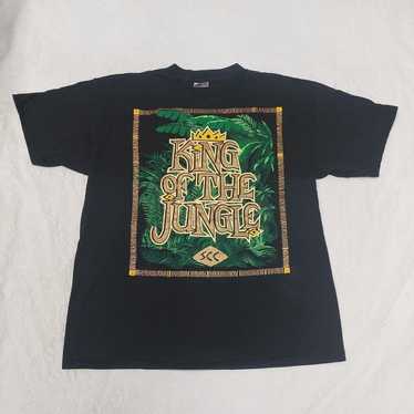 Vintage King Of The Jungle Black Graphic T-shirt … - image 1