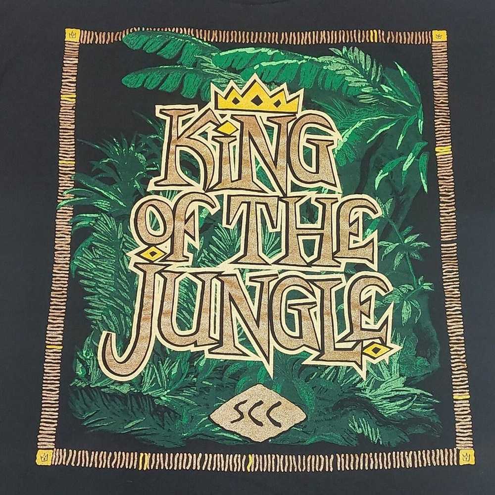 Vintage King Of The Jungle Black Graphic T-shirt … - image 2