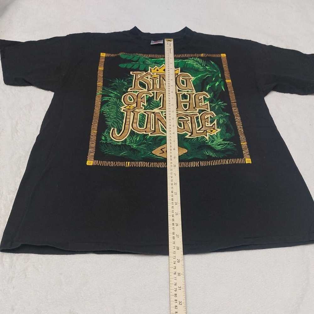 Vintage King Of The Jungle Black Graphic T-shirt … - image 7