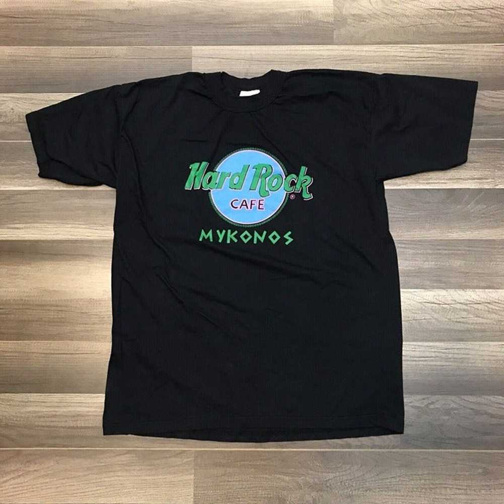 Vintage Hard Rock Cafe Black T-Shirt Mykonos Gree… - image 1