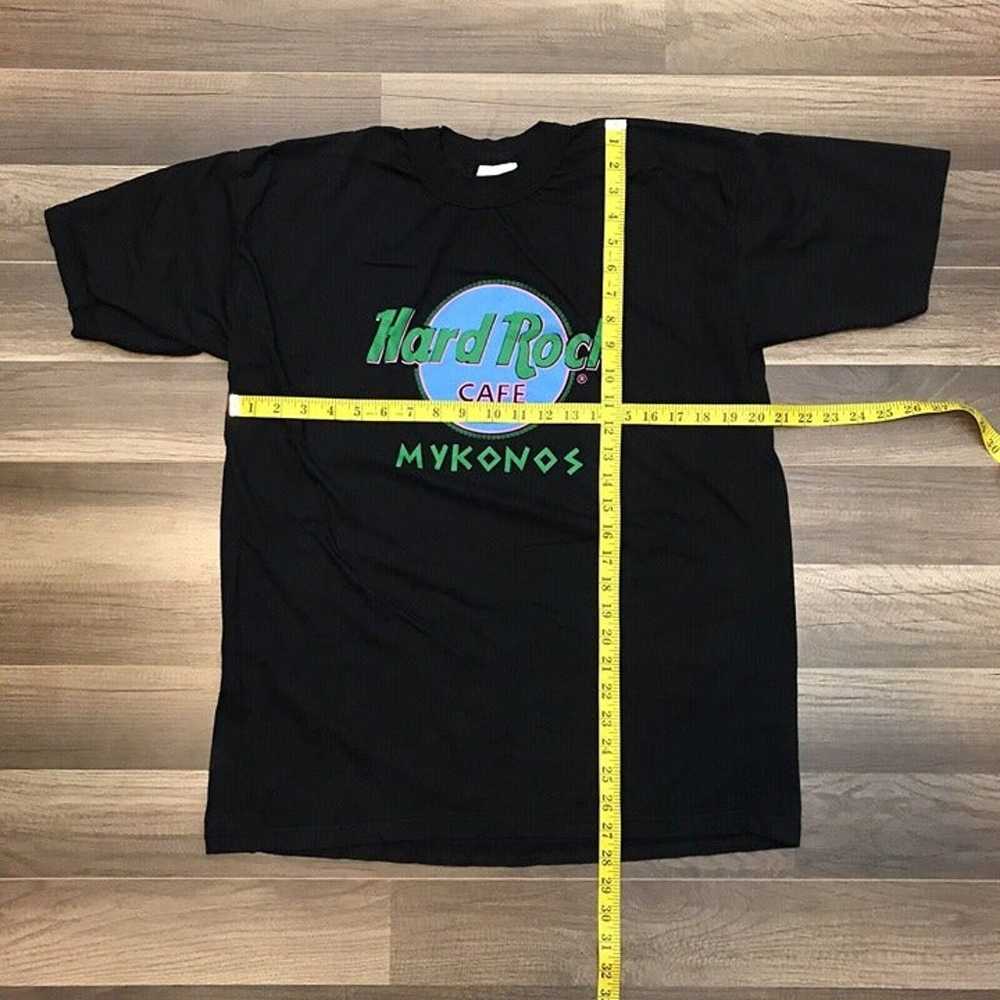 Vintage Hard Rock Cafe Black T-Shirt Mykonos Gree… - image 3