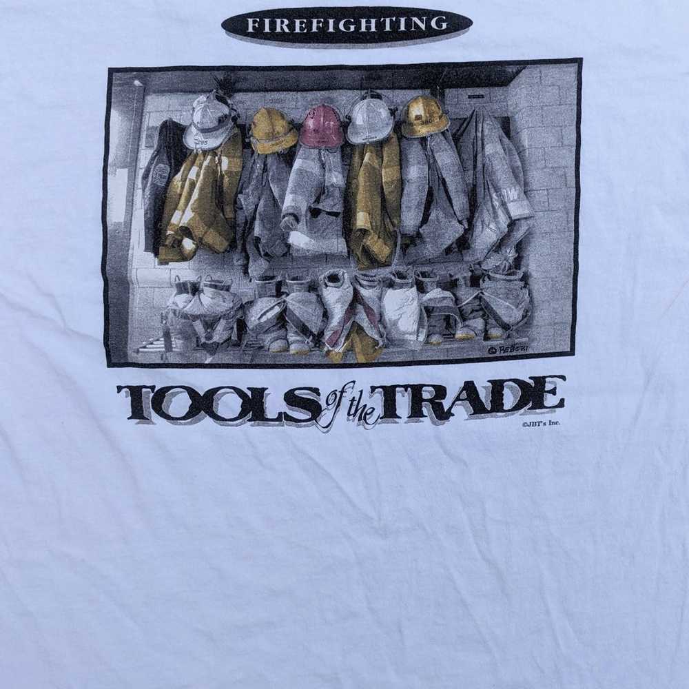 Vintage Firefighter Tools of the Trade t-shirt - … - image 2