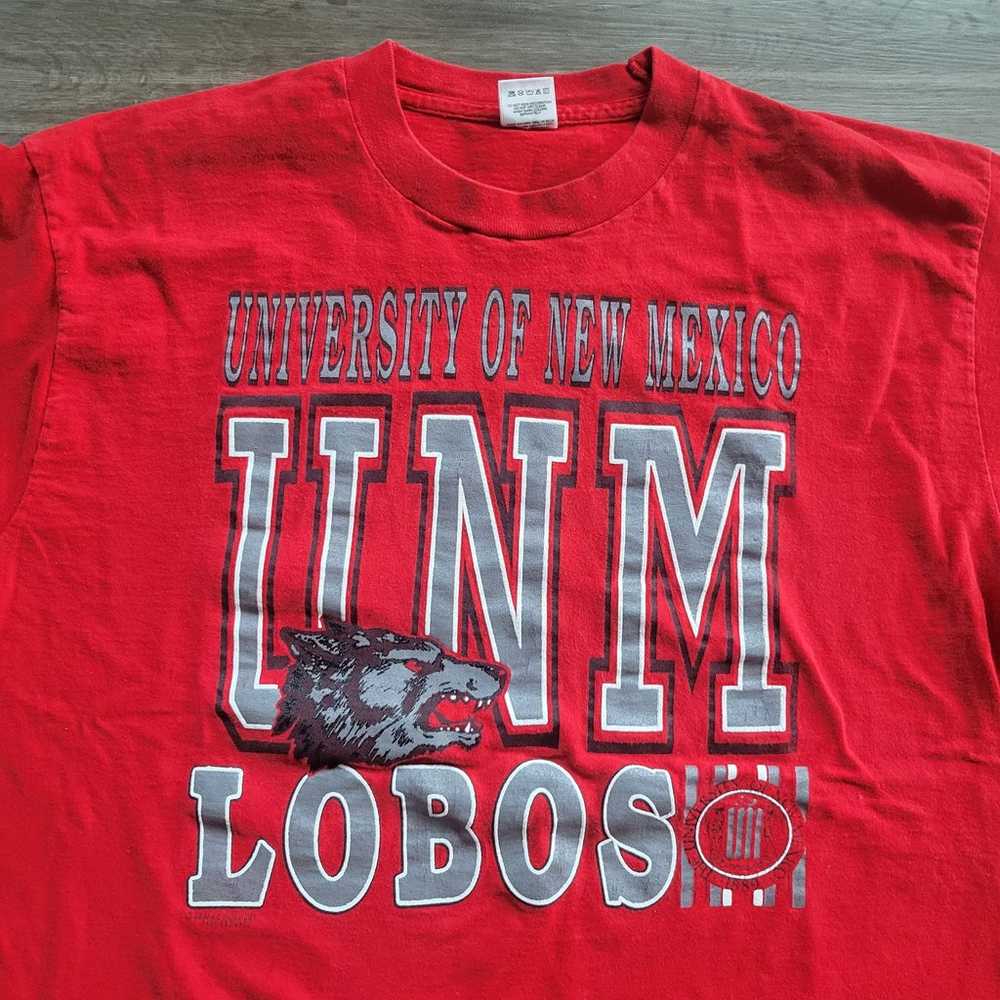 Vintage 90s UNM Lobos Womens Long Sleeve T Shirt … - image 2