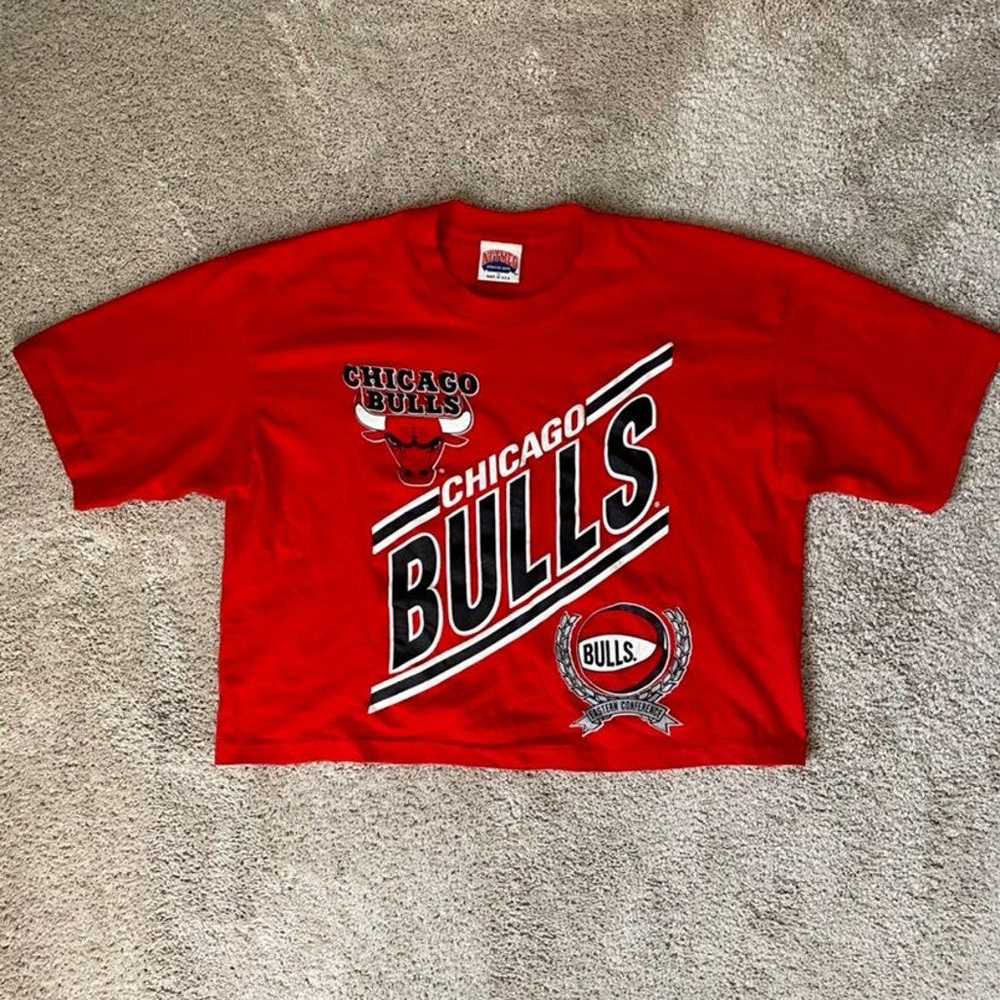 Vintage Chicago Bulls Crop T Shirt - image 1