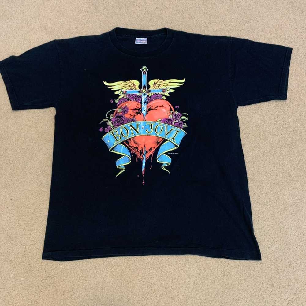 Vintage Bon Jovi Heart Shirt - image 1