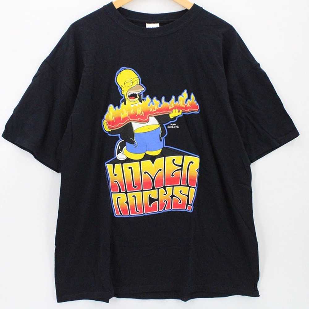 Vintage Gildan The Simpson Shirt Mens Black Short… - image 1