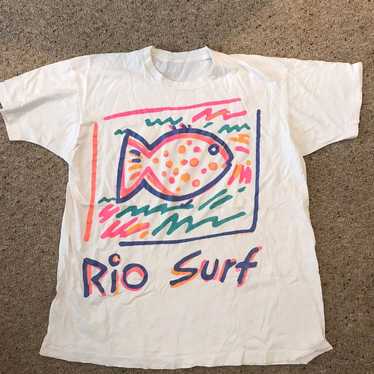 Vintage 80's Neon Rio Surf T-Shirt - image 1