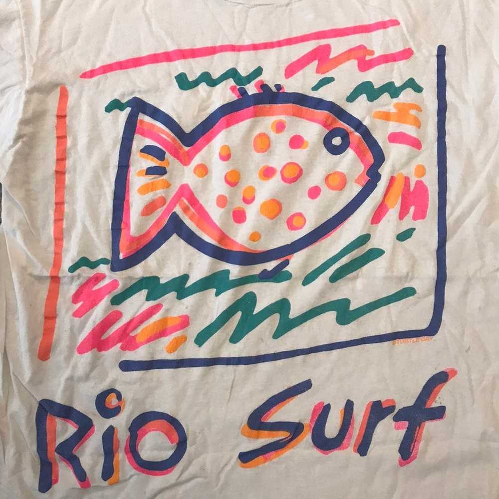 Vintage 80's Neon Rio Surf T-Shirt - image 2