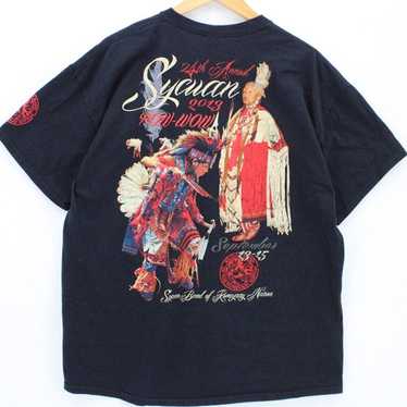 Vintage Gildan Shirt Mens Black Short Sleeve Indi… - image 1