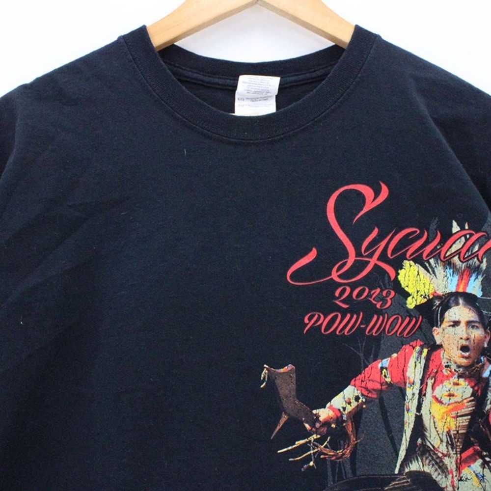 Vintage Gildan Shirt Mens Black Short Sleeve Indi… - image 4