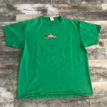Vintage Y2K Green No Fear Graphic Tee Shirt Size … - image 1