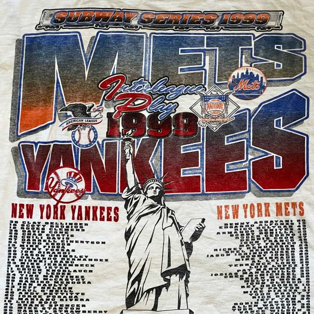 Vintage 1999 Mets Vs Yankees MLB T-Shirt - image 4