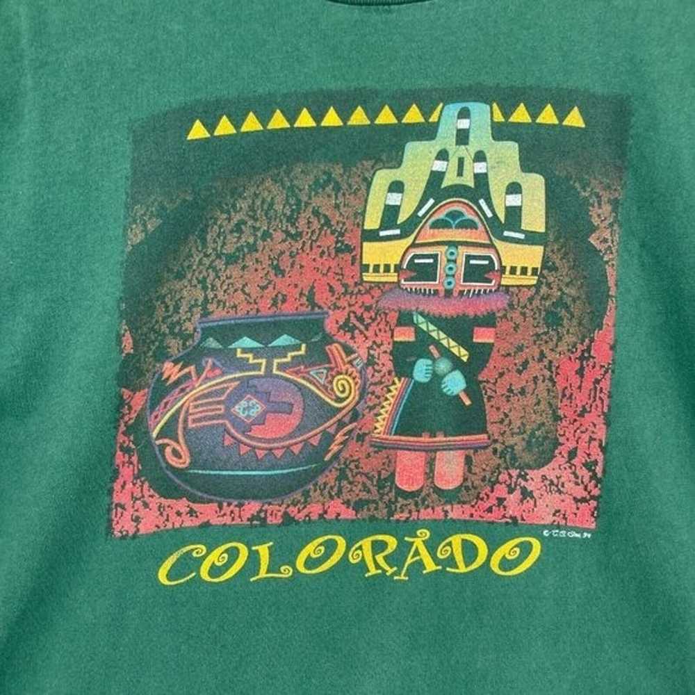 Vintage 90s Single Stitch Colorado Southwest Trib… - image 2