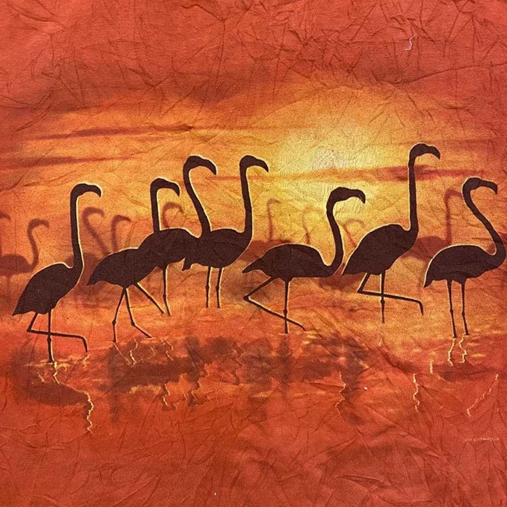Vintage 90s Essential Flamingo Sunset Nature Anim… - image 3