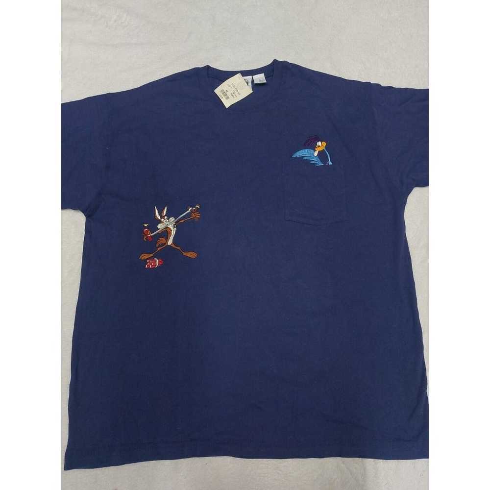 Vtg 1995 Looney Tunes Classic Pocket T-Shirt Embr… - image 2