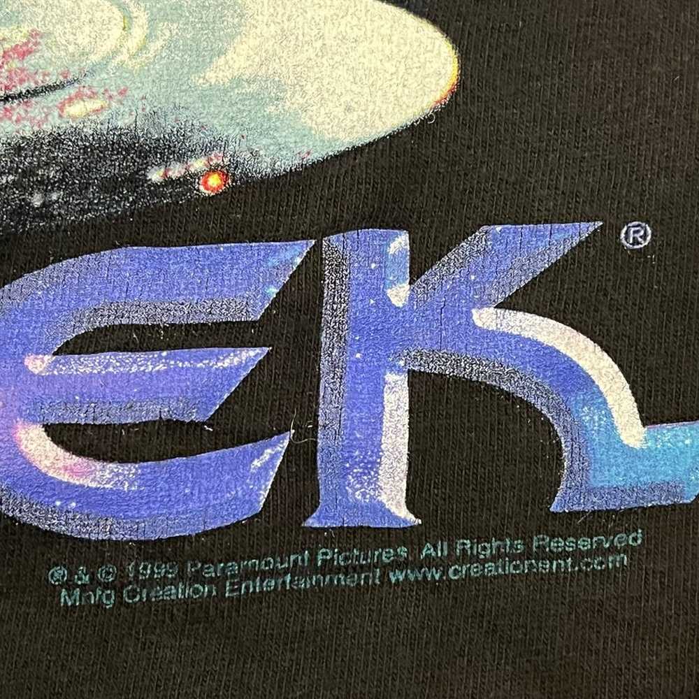 Vintage 1999 Star Trek Enterprise Space Black T-S… - image 3