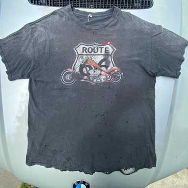 Vintage Route 66 motorcycle t shirt