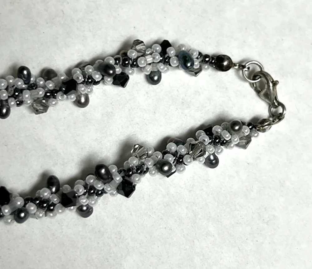 Unique estate bracelet with tiny glass seed pearl… - image 4