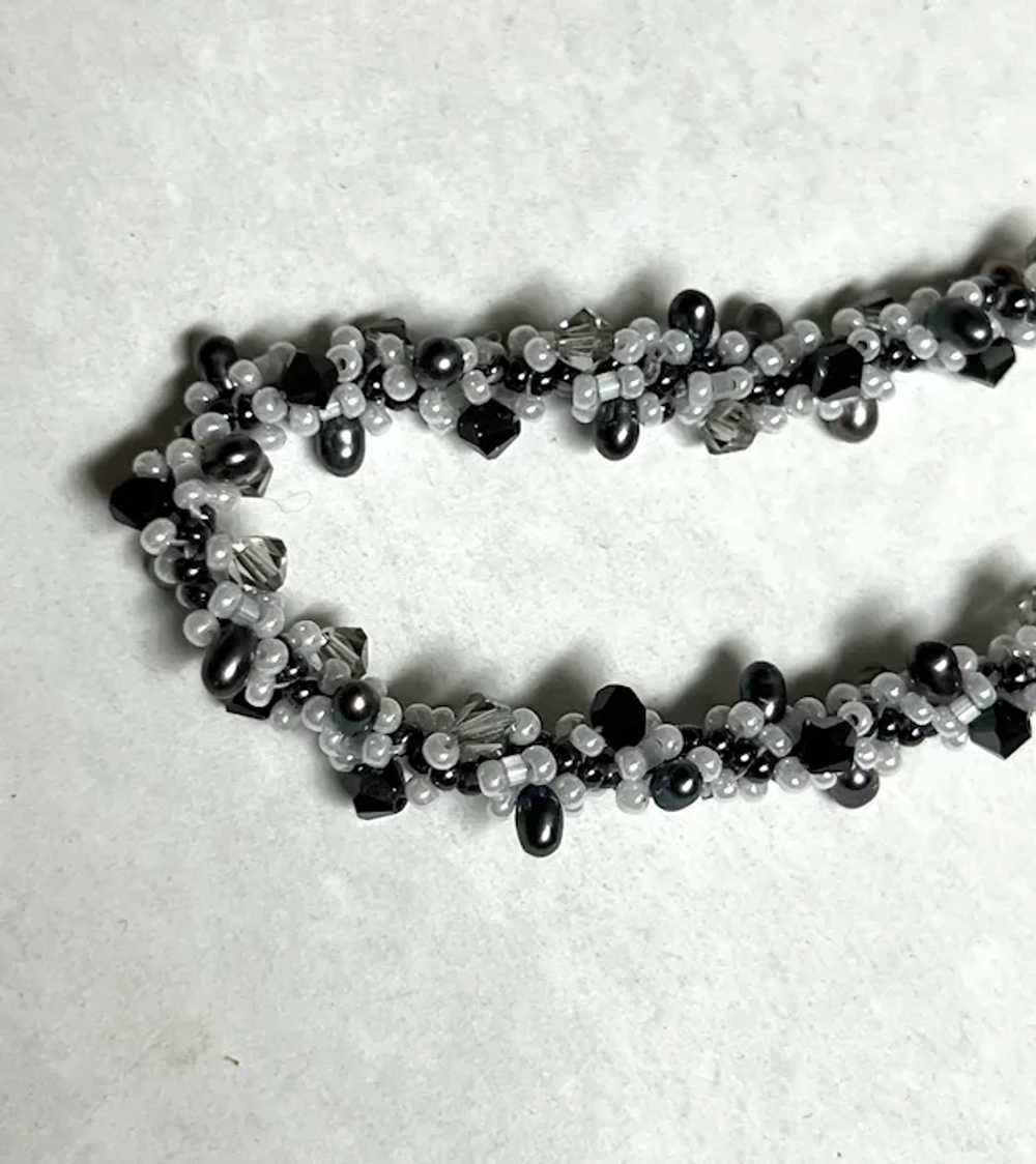 Unique estate bracelet with tiny glass seed pearl… - image 6