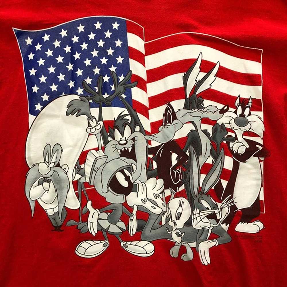 Vintage Pre-Owned Looney Tunes American Flag Larg… - image 2