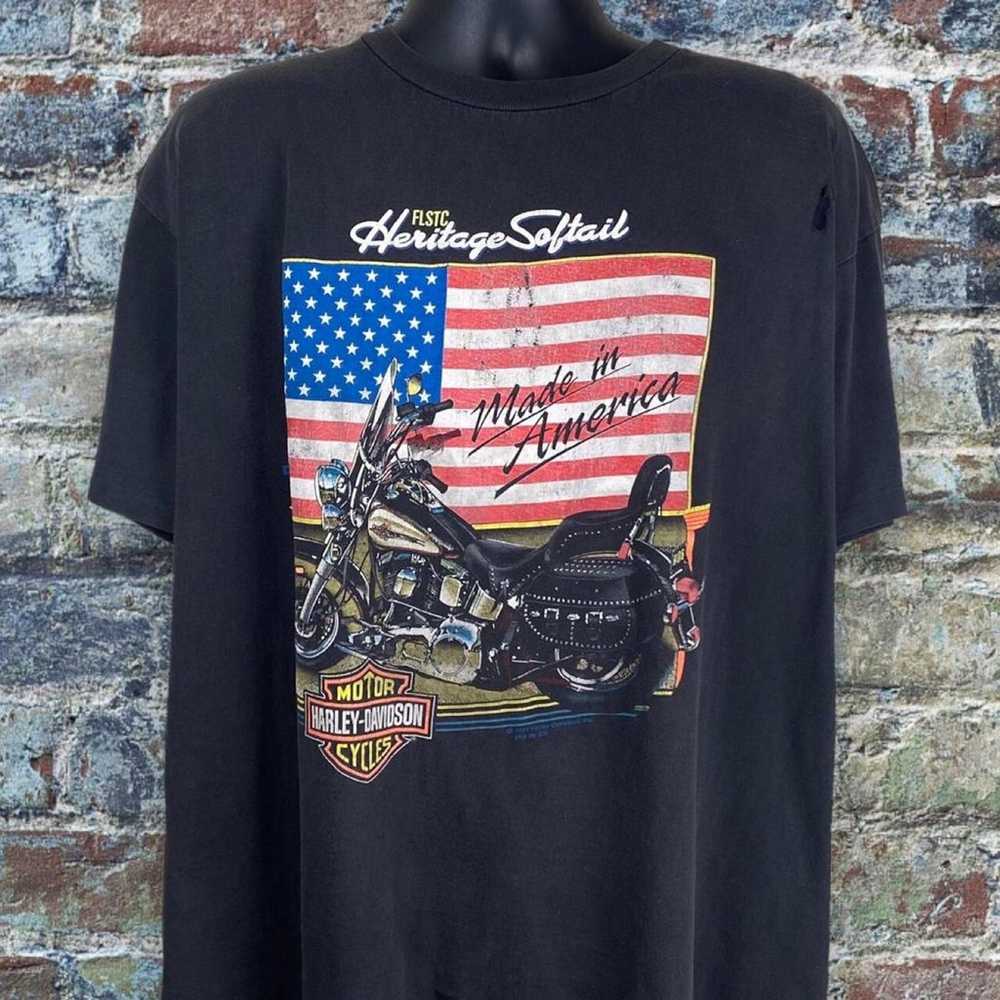 Vintage 90s SSI Harley Davidson Softail American … - image 1